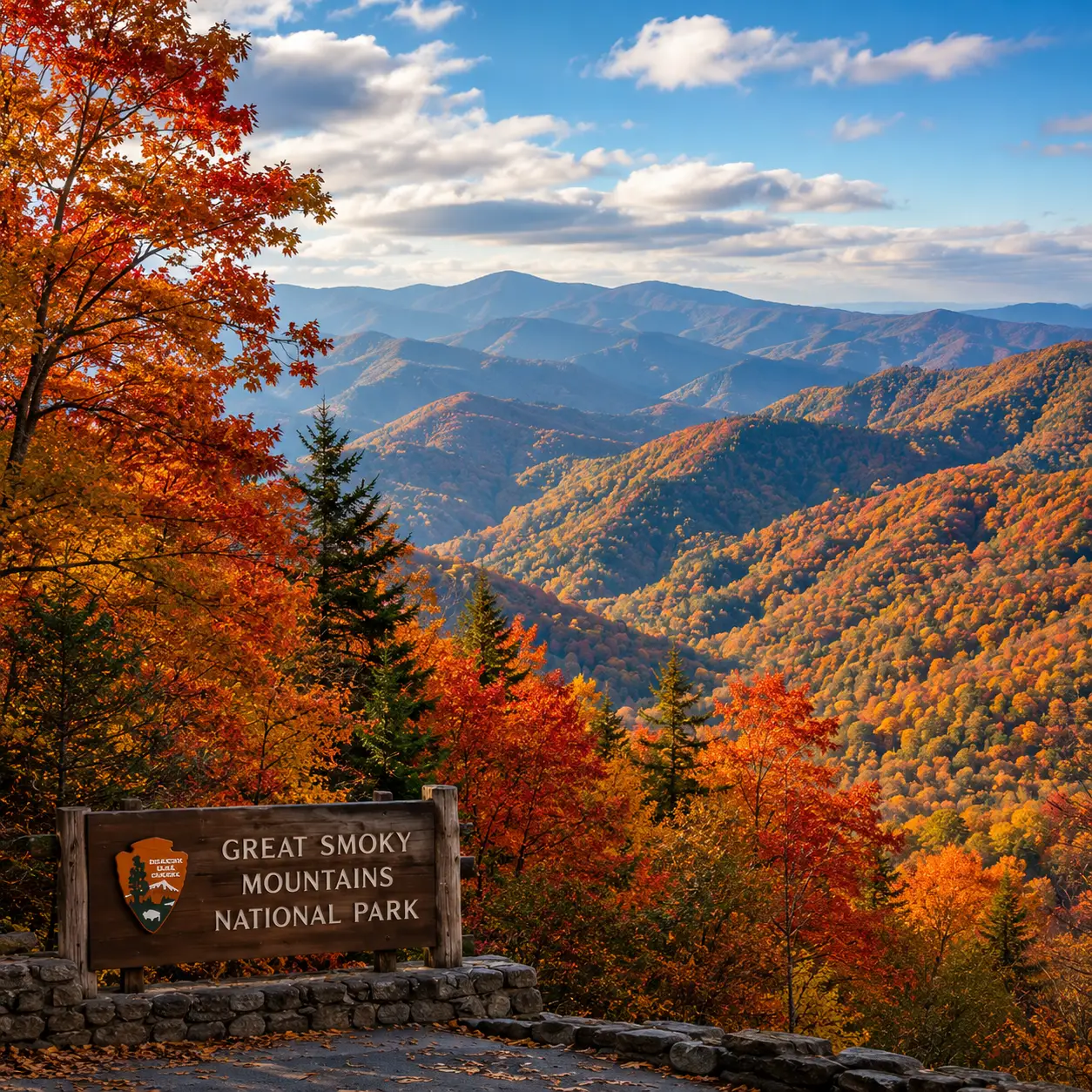 Great Smoky Mountains outside of Knoxville, Tennessee